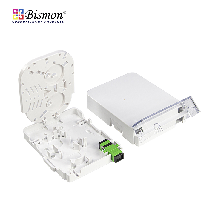 กล่องเก็บสาย fiber optic 1 Port Optical Fiber Wall Outlet FTTx Box with cover(กล่องเปล่า)